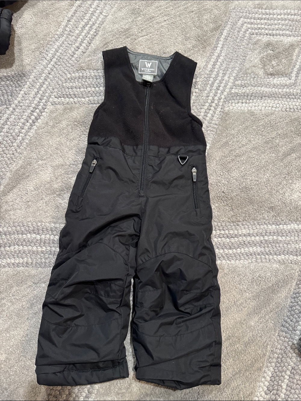 Black Kids Snow Overalls